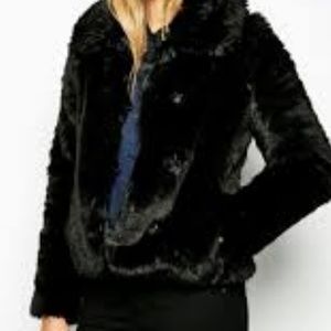 Jack Wills Jarrow Faux Fur Button Up Jacket